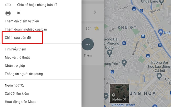 Chỉnh sửa bản đồ